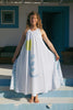 The Linen Maxi Dress with | Blue Chess x Tulip |