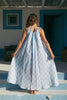The Linen Maxi 1/2 Dress in Chess (No Print)