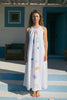 The Linen Maxi 1/2 Dress in Multicolor Print