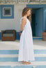 The Linen Maxi Dress | White Front & Back |