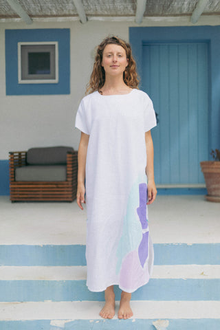 The Linen Lunghi 1/2 Dress with Woman Print
