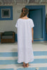 The Linen Lunghi Dress with | Tulip x White |